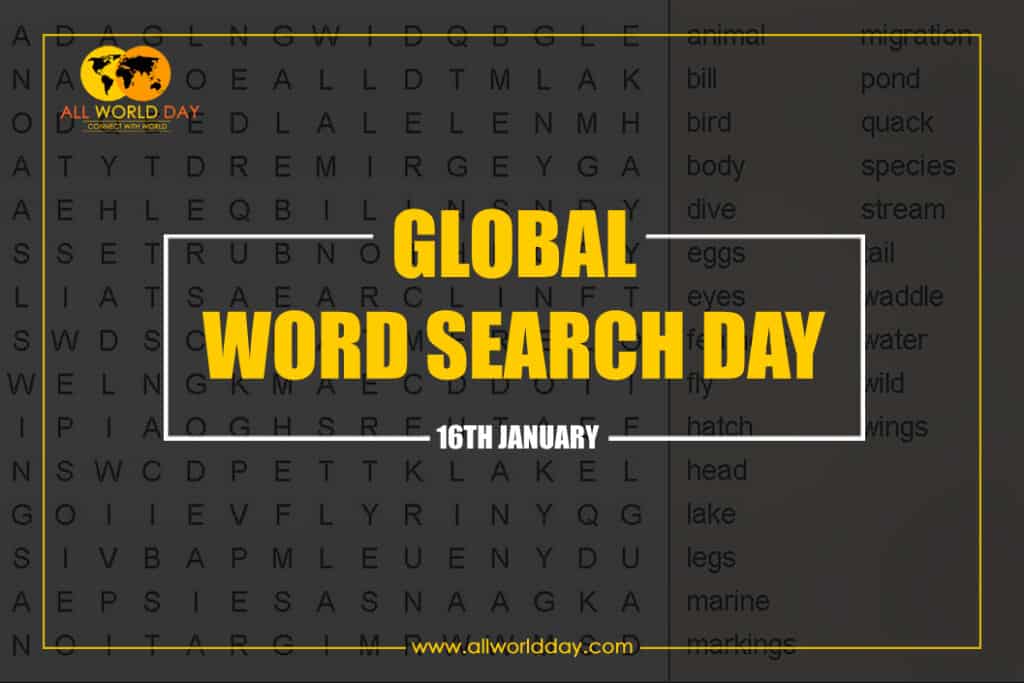 Global Word Search Day 2023 : Puzzle, Theme, Celebration, Quotes Global Word Search Day