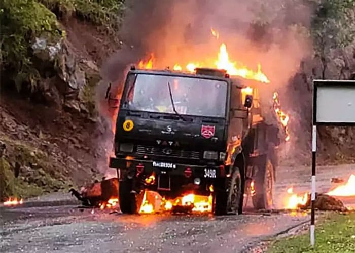 Five Indian Army Soldiers Killed in Terror Attack on Military Truck in Poonch District Five Indian Army Soldiers Killed in Terror Attack on Military Truck in Poonch District