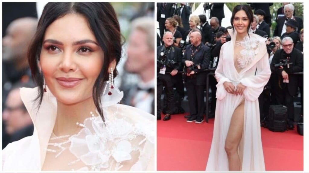 Esha Gupta makes Cannes Film Festival debut in white gown with high slit. See pics Esha Gupta makes Cannes Film Festival debut in white gown with high slit. See pics